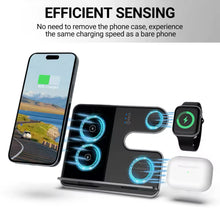 Cargar imagen en el visor de la galería, Carga inalámbrica magnética desmontable, de aluminio -3 en 1, 15W, carga rápida, Compatible con Apple Watch, Airpods, iPhone 15 14 16 MOD S1