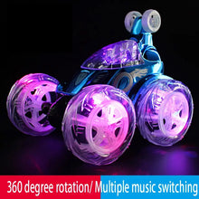Cargar imagen en el visor de la galería, Coche de música a Control remoto para niños, vehículo eléctrico volquete de acrobacias de Graffiti con luz, 360 °, baile rodante, 2,4 Ghz, juguete para regalo MOD 999G-25vs