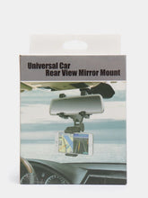 Cargar imagen en el visor de la galería, Soporte Universal de montaje de espejo retrovisor para coche, soporte para teléfono móvil, GPS, espejo retrovisor del coche, 360 °