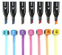 Cargar imagen en el visor de la galería, Juego de plumones ,rotuladores de doble punta plumones doble pincel para dibujo y arte, Set escolar de 30/40/60/80 colores, pluma de fieltro con Alcohol, Manga MOD MKB