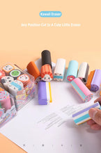 Cargar imagen en el visor de la galería, 6 gomas Borrador de lápiz Kawaii para niños, gomas de borrar con forma de Animal para la escuela, suministros escolares MOD QH-8516