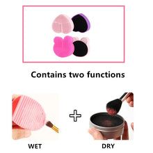 Cargar imagen en el visor de la galería, Bear-pincel de maquillaje de va silicona en forma de corazón, almohadilla limpiadora