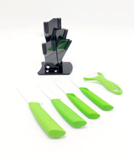 Cargar imagen en el visor de la galería, Juego de cuchillos de cerámica, 5 piezas, cortador de pelado de Chef de cocina, cuchillos de carne, KITCHEN KNIFE RO-6 CS