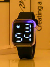 Cargar imagen en el visor de la galería, Reloj digital con armazón de luces