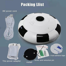 Cargar imagen en el visor de la galería, Cámara Mod 10364 EVKVO, 1080P, panorámica inalámbrica, Whit y cámara negra, cámara IP de red de seguridad para el hogar, lente de cámara de 360 grados, Ojo de pescado, visión nocturna IR - mychinashop.com