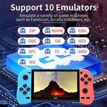 Cargar imagen en el visor de la galería, Consola X50 máx inalambrica contiene 2 controles tipo play con más de 15,000 juegos de play 1, minines, sega, árcade y muchos más, puedes descargarle más juegos, música, imágenes y videos