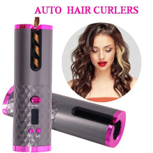 Cargar imagen en el visor de la galería, Rizador de pelo automático, plancha de cerámica para rizar el cabello, varita, rizador, inalámbrico, carga USB MOD 0629