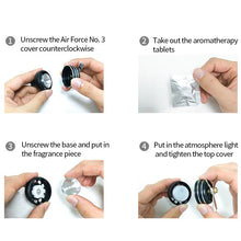 Cargar imagen en el visor de la galería, Ambientador de aire para coche, miniaccesorio de aleación para aromaterapia, aromaterapia, fragancia, salida de ventilación, luz LED ELISE MOTOR LB-19112