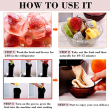 Cargar imagen en el visor de la galería, Máquina de helado todo en uno eléctrica Manual, máquina de helado de frutas eléctrica para el hogar, Mini máquina para hacer helados MOD 15675