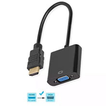 Cargar imagen en el visor de la galería, Adaptador de HDMI a VGA Cable convertidor de HDMI a VGA adaptador soporte 1080P con Cable de Audio Cable para HDTV XBOX PS3 PS4 portátil caja de TV - mychinashop.com