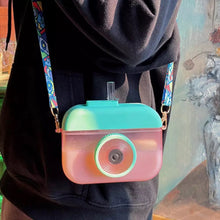 Cargar imagen en el visor de la galería, Botella de agua de plástico con pajita para niños, tetera con cámara, portátil, anticaída, para exteriores, 400ml MOD 2101