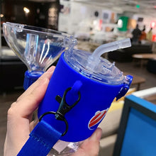 Cargar imagen en el visor de la galería, Vaso de bebida Tritan portátiles, taza de agua de Cola de dibujos animados con pajita, taza Kawaii divertida, botella de agua creativa 300 ml MOD 264NF