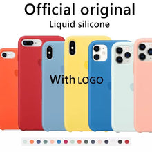 Cargar imagen en el visor de la galería, Colorido de silicona líquida estuche para teléfono suave para iPhone 11 iPhone 11 Pro iPhone 11 Pro Max iPhone X XR XS MAX 7 7 6 6S más caso estuche 360 - mychinashop.com