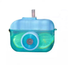Cargar imagen en el visor de la galería, Botella de agua de plástico con pajita para niños, tetera con cámara, portátil, anticaída, para exteriores, 400ml MOD 2101
