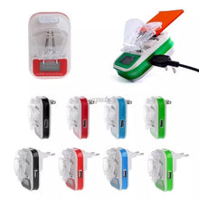 Cargar imagen en el visor de la galería, Cargador de batería Universal USB, Pantalla indicadora LCD, enchufe europeo/estadounidense para teléfonos móviles, venta al por mayor y Dropship - mychinashop.com