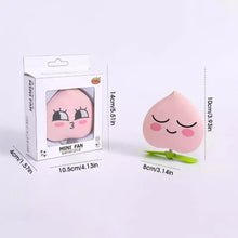 Cargar imagen en el visor de la galería, Espejo de maquillaje de bolsillo portátil con luces y ventilador, 4 MODELOS SURTIDOS espejo de maquillaje iluminado con melocotón Rosa recargable MINI FAN 513-118 - mychinashop.com