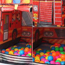 Cargar imagen en el visor de la galería, Castillo Tienda de juegos emergente para niños, casa de juegos al aire libre plegable, camión de bomberos, coche de policía, coche de helado, casa de juegos para niños, autobús interior MOD 180