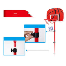Cargar imagen en el visor de la galería, Tablero de básquetbol y Aro de baloncesto ajustable para niños pequeños, estante de soporte para niños, Bola de interior al aire libre, deporte, tablero trasero, llanta, tiro, juguete para niños, 63-150CM MOD TOY 574 y TOY 577