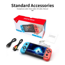 Cargar imagen en el visor de la galería, Consola X50 máx inalambrica contiene 2 controles tipo play con más de 15,000 juegos de play 1, minines, sega, árcade y muchos más, puedes descargarle más juegos, música, imágenes y videos