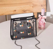 Cargar imagen en el visor de la galería, Bolsa mini para teléfono móvil, bolsa pequeña de hombro cuadrada con cadena y Marco de imagen transparente de gelatina de fresa, informal, a la moda, novedad MOD BD33