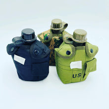 Cargar imagen en el visor de la galería, Botella de agua militar de 1L para acampar, senderismo, cantimplora con mango, herramienta práctica portátil para escalada al aire libre, viaje MOD BB33-1