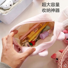 Cargar imagen en el visor de la galería, Estuche de lápices Kawaii de felpa rosa, bonito estuche para lápices para niñas, bolsa de lápices para estudiantes, papelería, bolsa para bolígrafos, suministros escolares MOD 6733