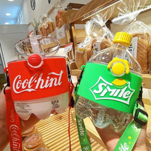 Cargar imagen en el visor de la galería, Vaso de bebida Tritan portátiles, taza de agua de Cola de dibujos animados con pajita, taza Kawaii divertida, botella de agua creativa 300 ml MOD 264NF