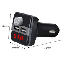 Cargar imagen en el visor de la galería, Kit de coche con Bluetooth 5,0 transmisor de manos libres inalámbrico con FM, reproductor de MP3 LCD, 3.1A cargador USB, accesorios de coche MOD FMX9