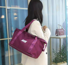 Cargar imagen en el visor de la galería, Bolso de viaje de tela Oxford para mujer, maleta de viaje de hombro informal, a la moda y escalable, bolsas de Yoga impermeables de gran capacidad MOD 2022-15