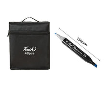 Cargar imagen en el visor de la galería, Juego de plumones ,rotuladores de doble punta plumones doble pincel para dibujo y arte, Set escolar de 30/40/60/80 colores, pluma de fieltro con Alcohol, Manga MOD MKB