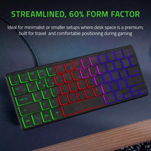 Cargar imagen en el visor de la galería, Miniteclado con cable K64, teclado luminoso de 3 colores para juegos, 64 teclas, retroiluminación RGB, para ordenador, Notebook y oficina