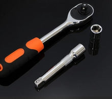 Cargar imagen en el visor de la galería, Acero al cromo-Vanadio llave Set 12 piezas de 1/2 "tomas Llave de trinquete con Kit de Conjunto 1 piezas varilla de extensión + 10 piezas enchufes Mod ART-18 - mychinashop.com