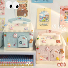 Cargar imagen en el visor de la galería, Hucha alcancia Kawaii con cerradura, organizador grande, caja de almacenamiento, regalo para niñas lindas, ahorro de dinero, cambio de moneda, hucha para niños, decoración de escritorio alcancia KAWAI MOD 6273
