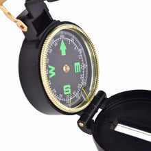 Cargar imagen en el visor de la galería, Brújula portátil del ejército verde, brújula con lente plegable, marco de aluminio, carcasa impermeable, herramienta para exteriores MOD ZNZ33