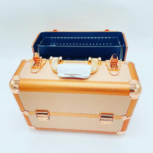 Cargar imagen en el visor de la galería, Estuche de cosméticos profesional 36.5x22x26 portátil de gran capacidad, bolsa de maquillaje de mano, a la moda, almacenamiento multicapa, caja de belleza MOD CX7570 - mychinashop.com