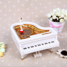 Cargar imagen en el visor de la galería, Caja de música de bailarina con forma de Piano, joyería de plástico, carrusel con manivela manual, mecanismo de caja de música MOD YL-2012