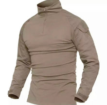 Cargar imagen en el visor de la galería, Camisetas de senderismo tácticas para hombre, camisa de manga larga de camuflaje militar, transpirable, de secado rápido, para caza y escalada al aire libre,