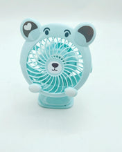 Cargar imagen en el visor de la galería, Ventilador de alto flujo 360 grados para escritorio oficina recamara de batería y pila recargable moda kawai MOD LM7545