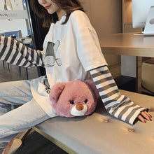 Cargar imagen en el visor de la galería, Mochila de oso de peluche para niña
