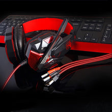 Cargar imagen en el visor de la galería, Diadema gamer Auriculares con cable para videojuegos, audífonos estéreo de graves profundos con cable y micrófono para videojuegos, tableta, teléfono, PC MOD PC 780 GAMING GEAR
