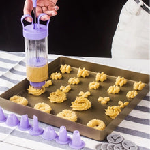 Cargar imagen en el visor de la galería, Pistola de decoración de galletas de plástico, prensa para galletas, conjunto de utensilios de horneado para repostería, molde de paja MOD GH5219