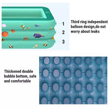 Cargar imagen en el visor de la galería, Bañera de natación inflable para niños, de 2 capas juguete, motivo de peces, deportes acuáticos 150x110x50 MOD TOY129