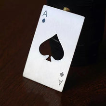 Cargar imagen en el visor de la galería, Abrebotellas de acero inoxidable, abridor de botellas de cerveza, cartas de juego de póker escarpines de Soda, herramientas de Bar,DESTAPADOR NIPES
