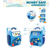Cargar imagen en el visor de la galería, Mochila portátil para niños, alcancía de juguete con contraseña y huella dactilar, juguete creativo, depósito automático, Mini ATM,