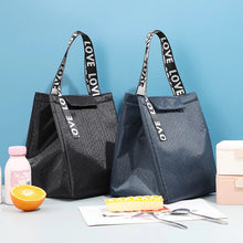 Cargar imagen en el visor de la galería, Fiambrera Bolsa de almuerzo con aislamiento térmico, Enfriador de alimentos, impermeable, Oxford, para pícnic, oficina, viaje, para desayuno MOD HB-711