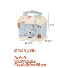 Cargar imagen en el visor de la galería, Hucha alcancia Kawaii con cerradura, organizador grande, caja de almacenamiento, regalo para niñas lindas, ahorro de dinero, cambio de moneda, hucha para niños, decoración de escritorio alcancia KAWAI MOD 6273