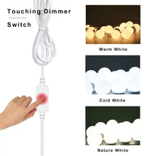 Cargar imagen en el visor de la galería, Lámpara LED USB de 5V para tocador, interruptor con Sensor táctil, regulable, para maquillaje, espejo de pared, Bombilla para tocador, mesa de maquillaje,