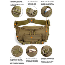 Cargar imagen en el visor de la galería, Canguro grande riñonera de nailon de alta calidad, bolso de hombro y pecho, multicapacidad, para viaje MOD 6023