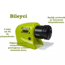 Cargar imagen en el visor de la galería, Afilador de cuchillos eléctrico multifunción, herramientas para el hogar, afilador de cuchillas inalámbrico y motorizado, sistema de piedras de afilar MOD 681100