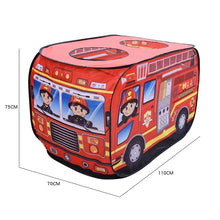 Cargar imagen en el visor de la galería, Castillo Tienda de juegos emergente para niños, casa de juegos al aire libre plegable, camión de bomberos, coche de policía, coche de helado, casa de juegos para niños, autobús interior MOD 180